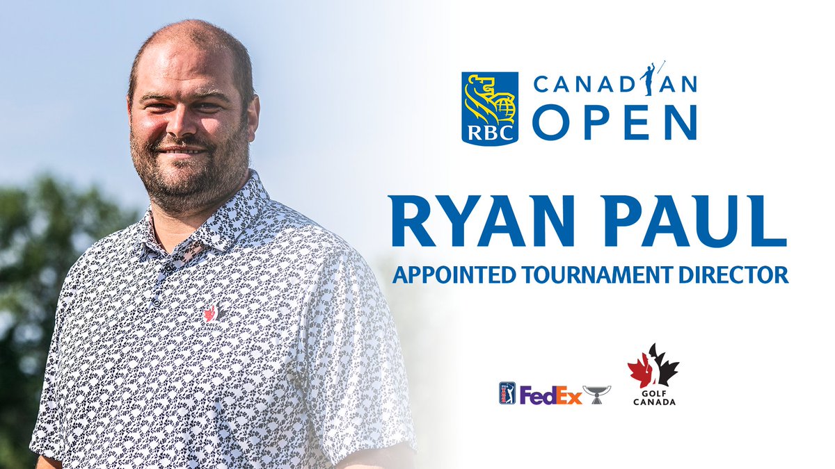 "Ryan is just the right leader and growth mindset to be the ideal new leader of this great national championship.”

Golf Canada is pleased to announce that Ryan Paul of Ancaster, Ont. has been appointed Tournament Director of the RBC Canadian Open:

🗞️: bit.ly/3X6cCt2