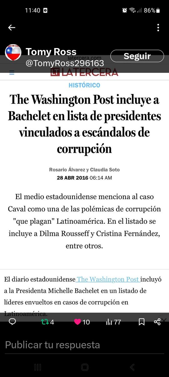 Cristia88816169's tweet photo. @hernan_sr La misma @mbachelet ??: https://t.co/8JOmFpciaV