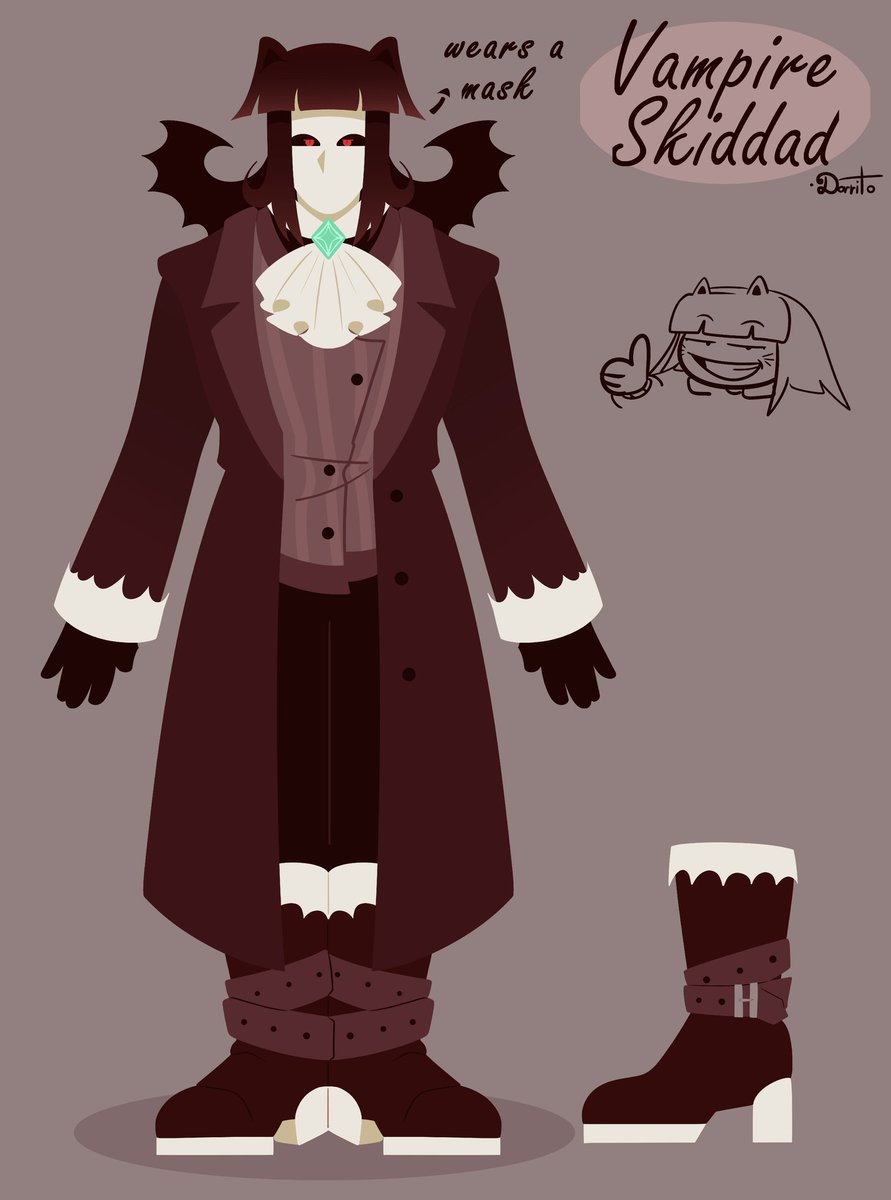 Vampire Skiddad design bc it sounded interesting
(The idea belongs to <a href="/SpideyBronzie/">Stargaze</a>) 
-
-
#spookymonth