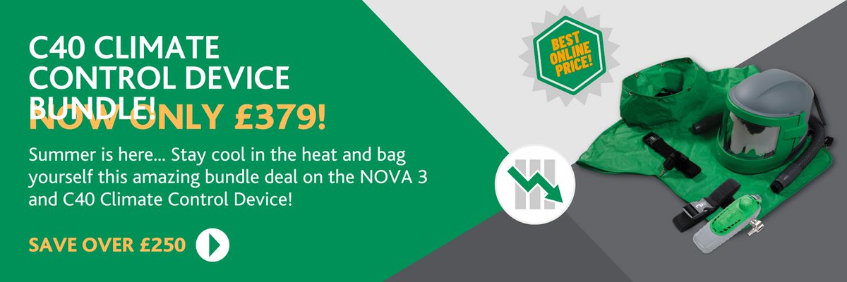 Summer is upon us, blasting in the heat can be an uncomfortable job, good thing we have the C40 in stock! 

Visit our website to grab this amazing deal! - airblasteurospraydirect.com/nova-3-helmet-…

#surfacetreatment #abrasiveblasting #gritblasting #ppe