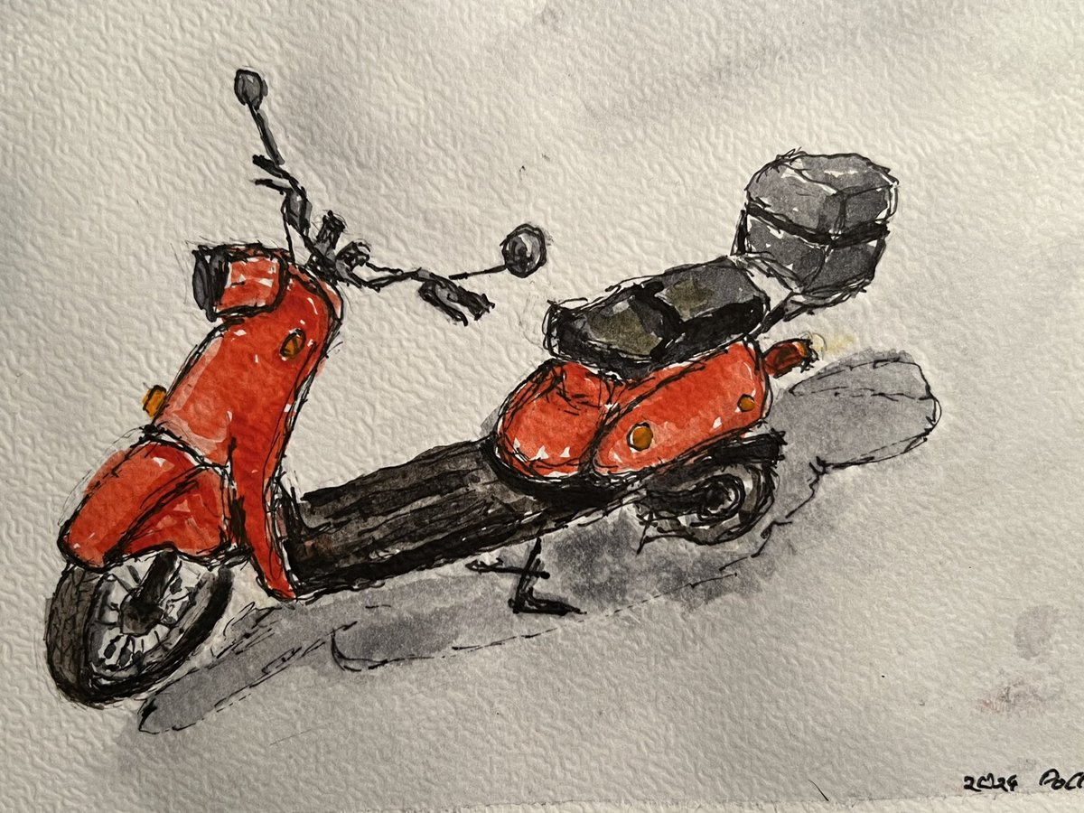 DanielDollase's tweet photo. Red scooter painted with pens and watercolors on watercolor paper.
π΅π΄π΅π΄π΅π΅π΅π΅
#redscooter #Pencildrawing #watercolorpainting #art https://t.co/NbCtYlWTkR