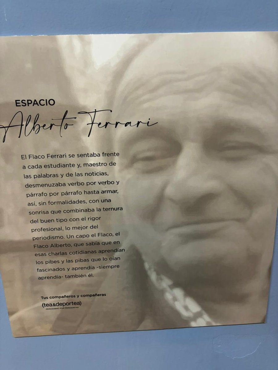 JLCutello's tweet photo. Desde hoy, en TEA y DEPORTEA, hay un espacio que rinde homenaje al "Flaco", a un año y dos meses de su muerte. https://t.co/fFfGRkmFOv