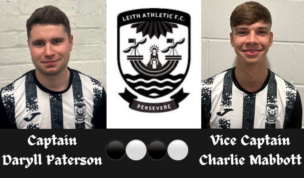 Well done to Daz &amp; Charlie who were appointed Captain &amp; Vice for the upcoming season 

Both lads will be assisted in our leadership group by Lewis Munro &amp; Andy Morrice 🤝⚫️⚪️