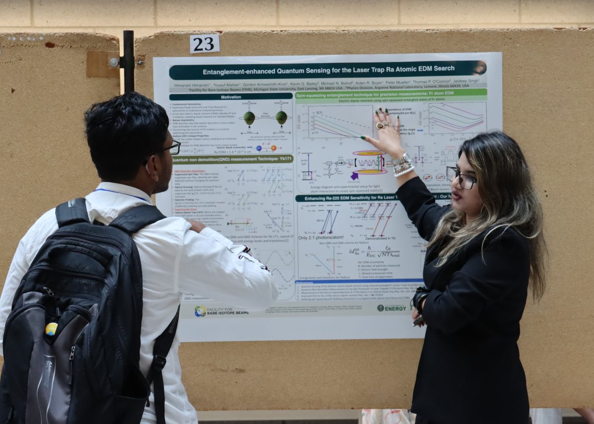 FRIBLab's tweet photo. #FRIB graduate students recently participated in a poster session at the annual Midwest Quantum Collaboratory (MQC) Entanglement Conference. The MQC promotes research activity and collaboration for quantum computing and quantum information sciences and engineering in the Midwest. https://t.co/51InhbxsiQ