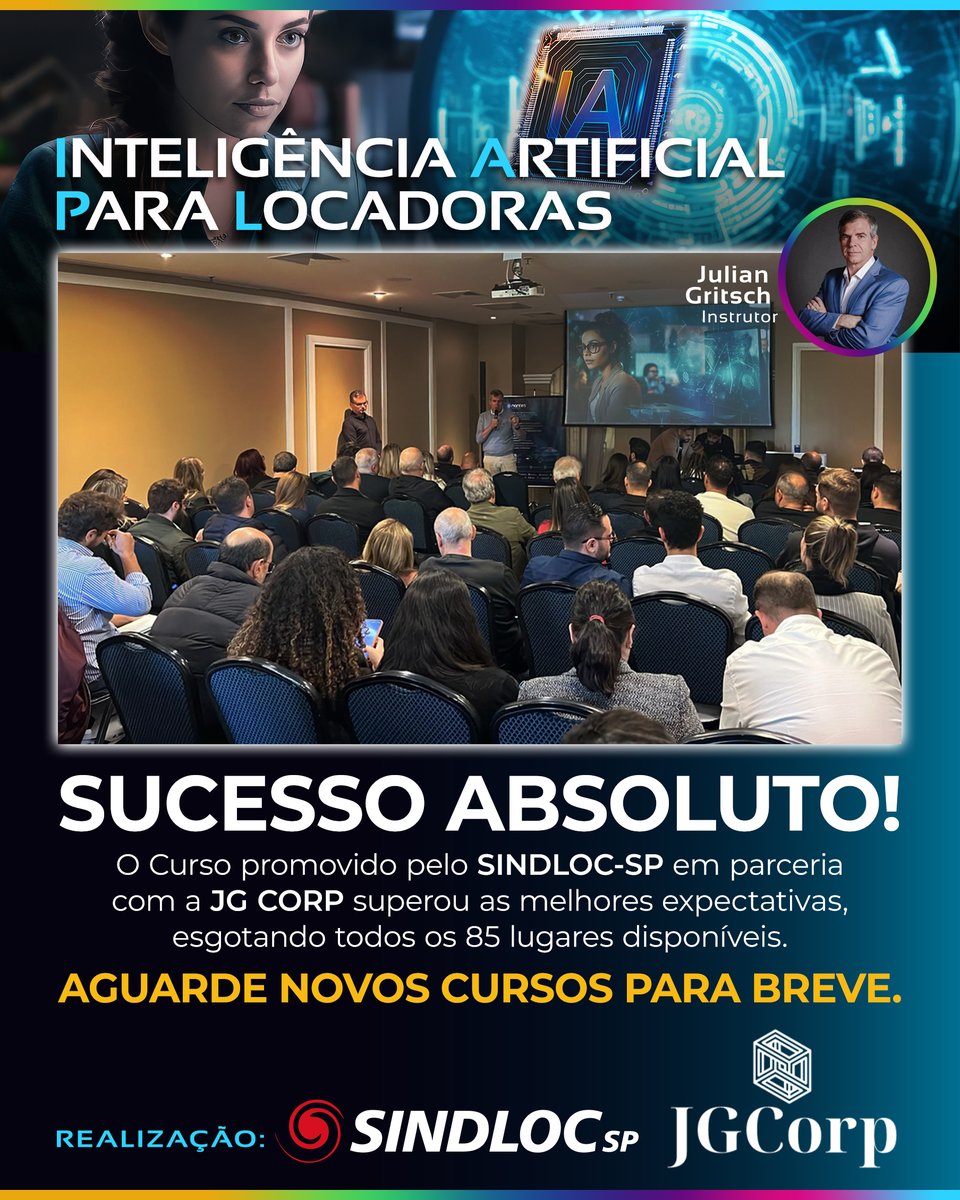 sindlocsp's tweet photo. 🎉Sucesso Total!🚀
Orgulhosos por contribuir p/ o desenvolvimento do mercado, e de ver tantos líderes dispostos a aplicar a IA nos negócios. Obrigado aos participantes e parceiros, por fazerem do evento um marco para o setor.
#iA
#inovacao 
#sindlocsp 
#JGCorp
#locacaodeveiculos https://t.co/ahemKBgemt