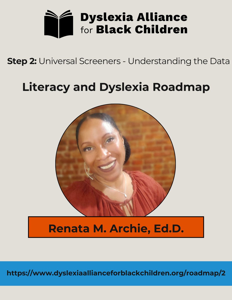 📊 Explore Step 2 of the Dyslexia Roadmap: Universal Screeners - Understanding the Data 📊  Universal screeners provide valuable data to identify students who may be at risk. Discover how to interpret and utilize this data with Renata and #DyslexiaBlack dyslexiaallianceforblackchildren.org/roadmap/2