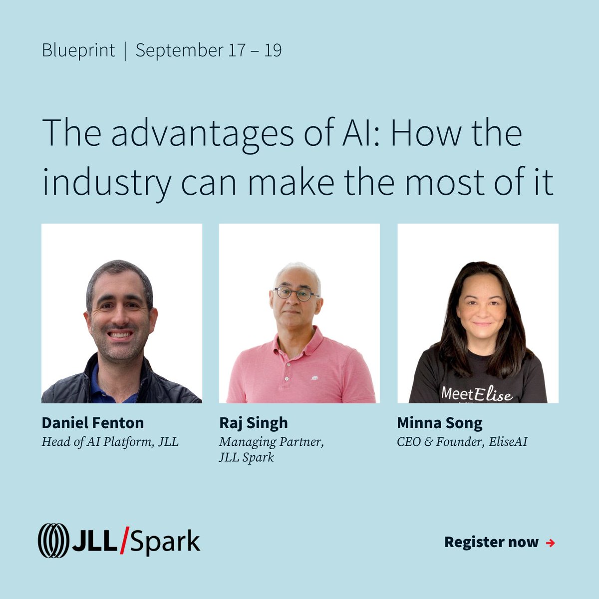 Next month, JLL Spark Managing Partner <a href="/trajsingh/">triskaidekaphobia 🇺🇦</a> along with <a href="/JLL/">JLL</a>'s Daniel Fenton and EliseAI's Minna Song will take the stage at #Blueprint2024 to discuss what companies can do to ensure they have the right tools to approach #AI. co.jll/3AtQsIz
<a href="/goblueprint/">Blueprint</a>