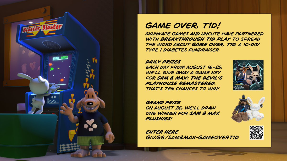 Make sure to post your trivia answer on the giveaway page! Leaving it in a comment won't enter you into the drawing.

The giveaway also has a SECRET CODE field. Codes will be given out during #GameOverT1D charity streams, including <a href="/CalebratedGamer/">CalebratedGamer (Caleb)</a>'s Devil's Playhouse streams.