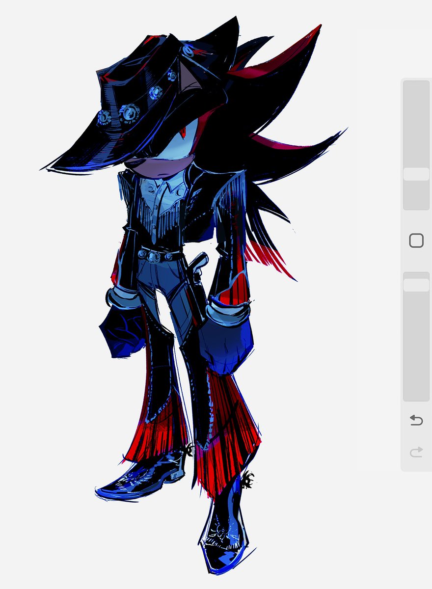 chowadoe's tweet photo. cowboy shadow (dark rider au) #shadowthehedgehog https://t.co/DajGp39GaP