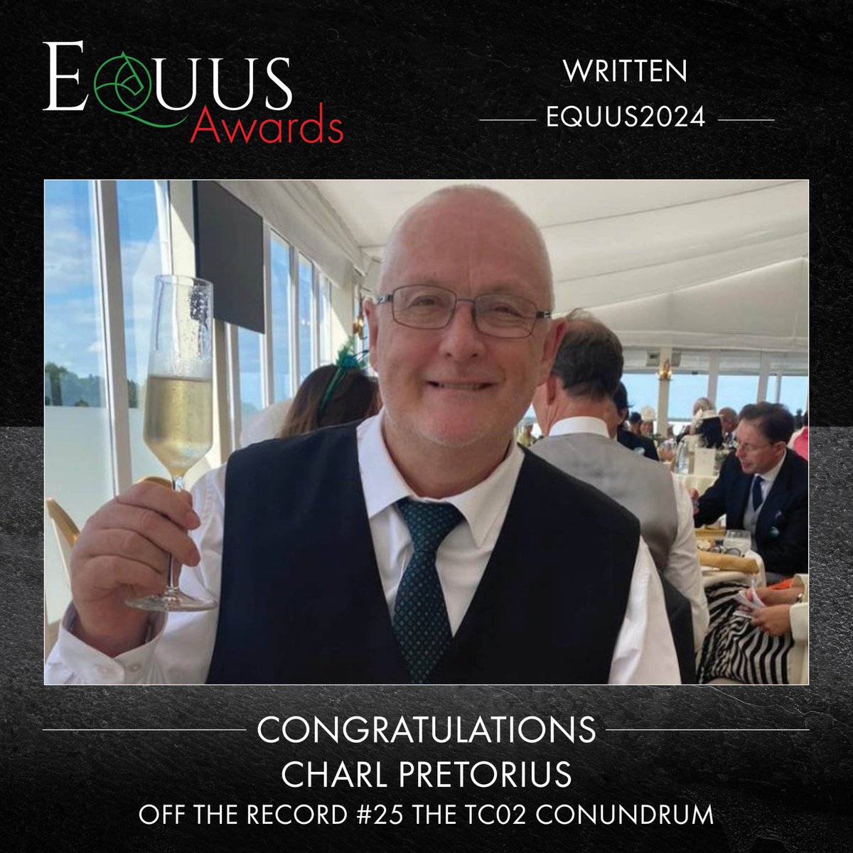EquusRankings's tweet photo. 2024 Equus Award for Print Media

CHARL PRETORIUS

#equus2024 https://t.co/SNfG0Yi5E9