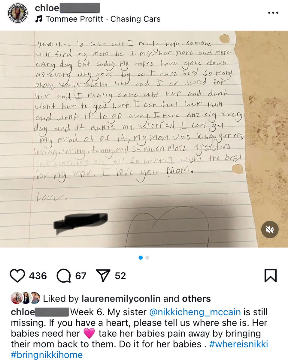 iamlegacy23's tweet photo. #NikkiSaeleeMcCain | #FindNikki | #BringNikkiHome | #JusticeForNikki 

🚨THREAD ALERT🚨

In a few days it’s been 3 months since Nikki mysteriously disappeared.

Recap of last night  discussion on prime time crime with @conlin_lauren @Ferentinoesq @brian_fitz44 and Nikki’s sisters. 

•Nikki’s kids found out in school before the school year ended that their mom was missing. The family at the time didn’t want to have that conversation with them until they had more details. The family wanted to approach the situation the right way, but the kids already knew.  

FYI: I didn’t created this timeline, an anonymous person did, but the accuracy of the information here is factual.