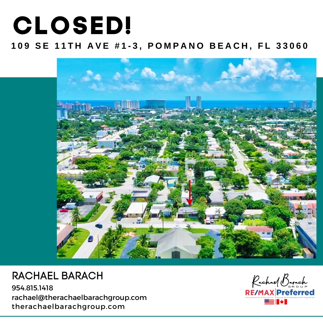 RachaelBarach's tweet photo. CLOSED!
📍109 SE 11th Ave # 1-3, Pompano Beach, FL 33060
#TheRachaelBarachGroup
Rachael Barach: 954-815-1418
Crystal Beatty Gargiulo: 954-465-8384
#OceanDriveEstates #PompanoBeach #WhoYouWorkWithMatters #LocalExpert #PompanoBeachExpert #IncomeGenerating #Airbnb #sold https://t.co/odPHz1dXsv