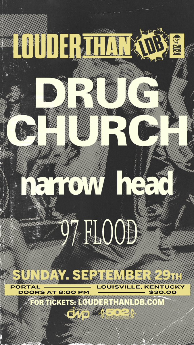 ‘97 Flood (@97floodky) on Twitter photo Next two shows
Tickets at the door for the first one
With Pravus Warlord and Splice
LouderThanLDB tickets here
With <a href="/DrugChurch/">Drug Church</a> and narrow head
seetickets.us/event/Louder-T… Next two shows
Tickets at the door for the first one
With Pravus Warlord and Splice
LouderThanLDB tickets here
With <a href="/DrugChurch/">Drug Church</a> and narrow head
seetickets.us/event/Louder-T…