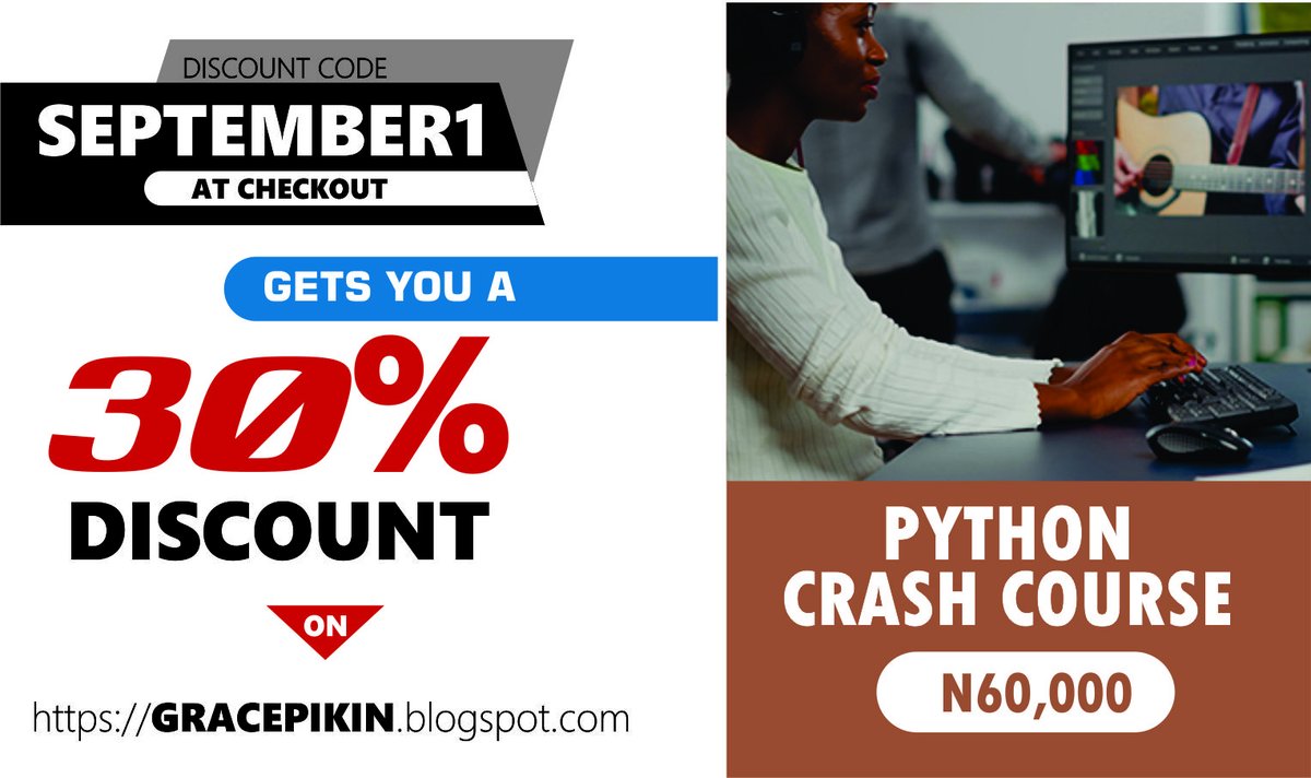 Grace__PIKIN's tweet photo. The September Pre-scheduled classes starting on Monday 2nd September is going to be intense, engaging and interactive.

Trust me you don't want to miss out.

Get 30% off with this discount code SEPTEMBER1 at checkout.

Now you have no excuse.
Visit
https://t.co/Xyrgxc6BhY https://t.co/2rNk39WrJl