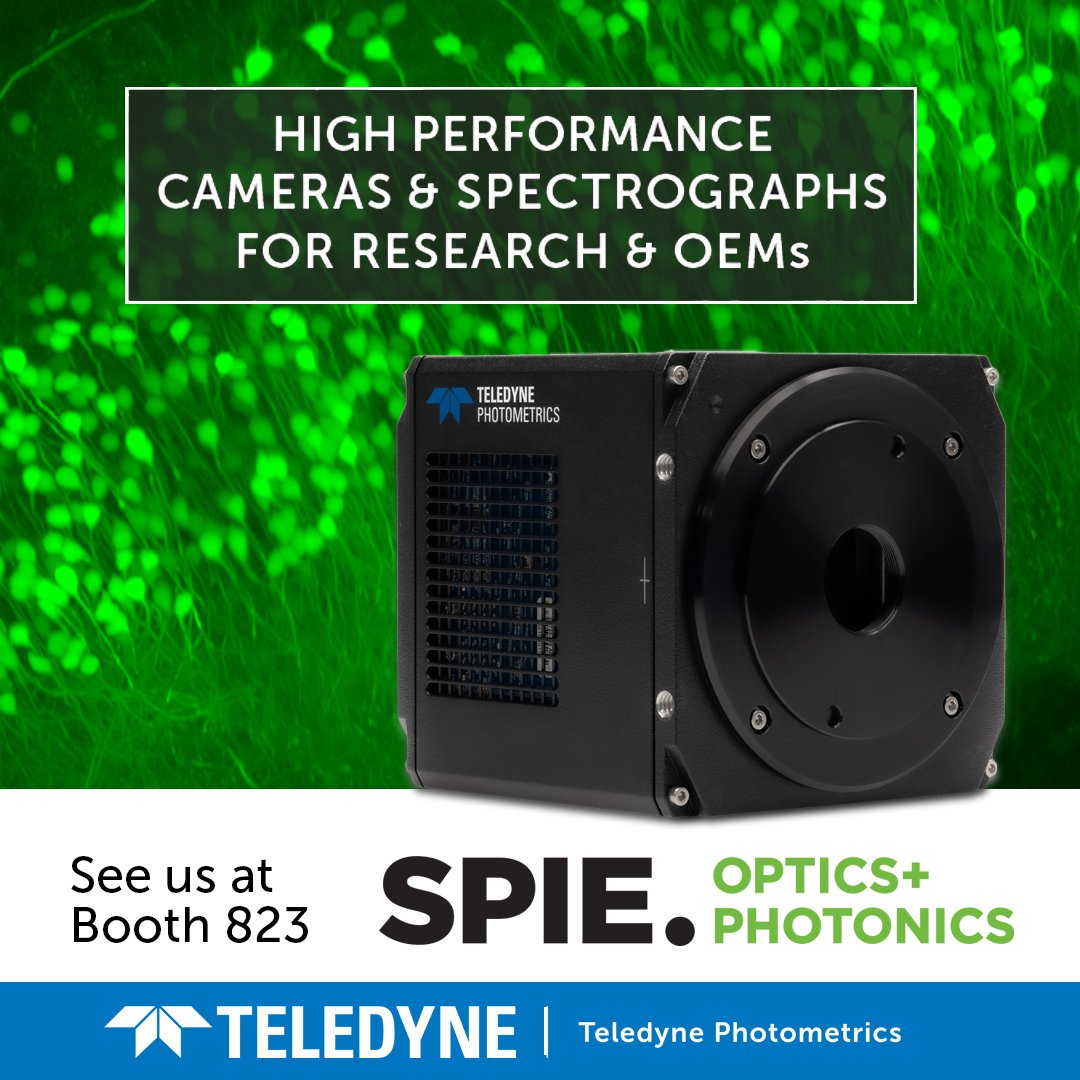 Photometrics's tweet image. Join us at Booth #823 at #SPIEOpticsPhotonics in San Diego. Discover our advanced #CMOS cameras for research and OEM applications. Meet our experts and transform your projects with the latest imaging tech!
#ImagingTechnology #Photonics #Research #OEMSolutions