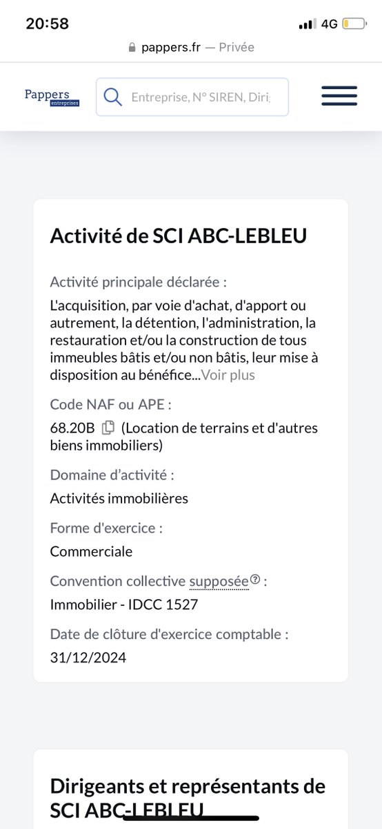 PaulTrismuth's tweet photo. @TeamFSociety1 « Antoine P »
un certain Antoine Pilon (26 ans) figure comme associé (gérant et associé indéfiniment responsable) dans la SCI en question (nommée SCI ABC-LEBLEU) avec Benoît Fromeaux.
sources:
🔎 https://t.co/p5Hx5gjtMO
🔎 https://t.co/DAZhSkp6py
🔎 https://t.co/NQWdlzB3eo https://t.co/1rhWcCBZDj