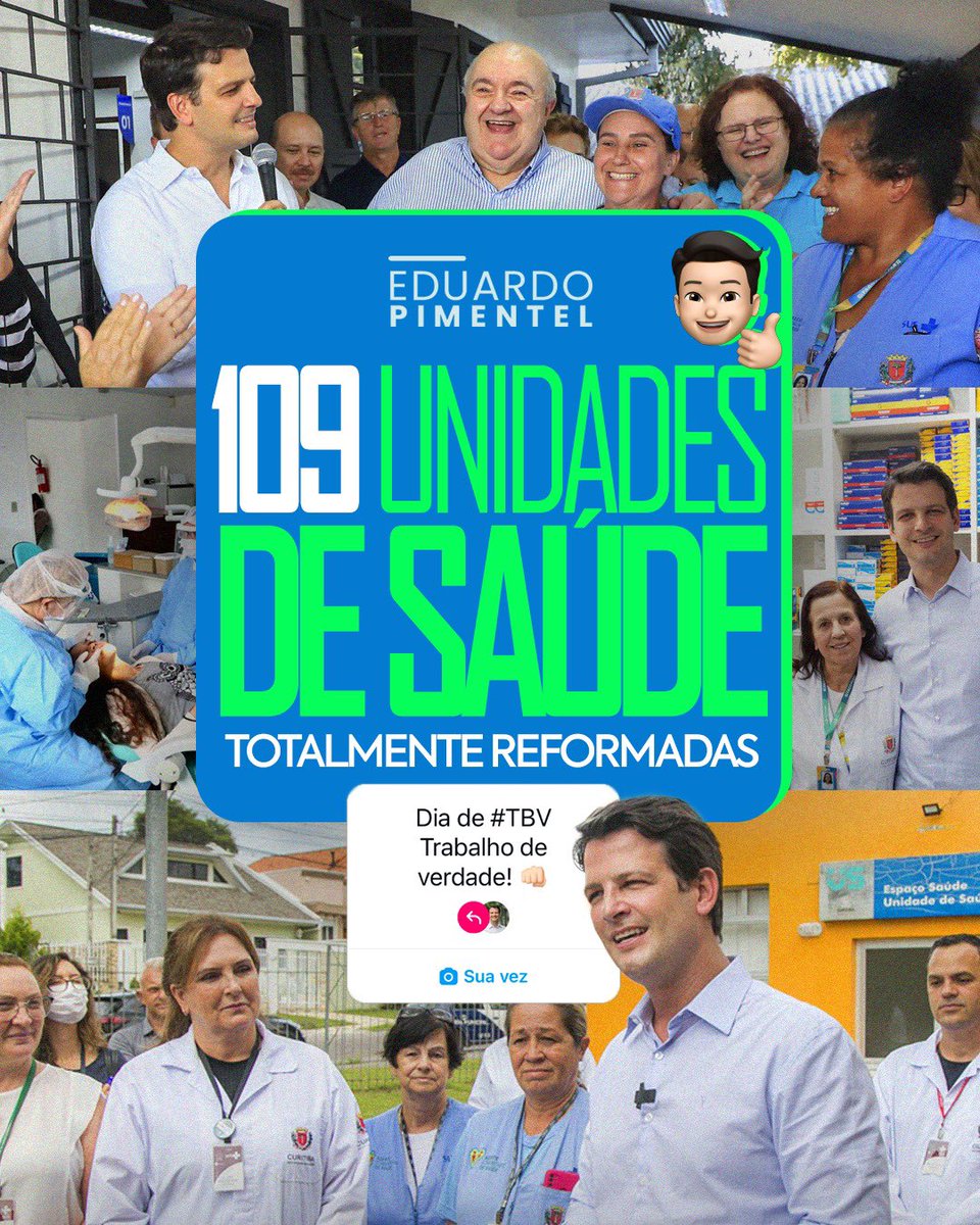 _epimentel's tweet photo. Não é #TBT, é #TBV: trabalho de verdade!

Você se lembra de como as Unidades de Saúde estavam lá em 2016? Ainda bem que a realidade de Curitiba mudou e todas estão revitalizadas e atendendo a população curitibana! https://t.co/fnHzqejbjS