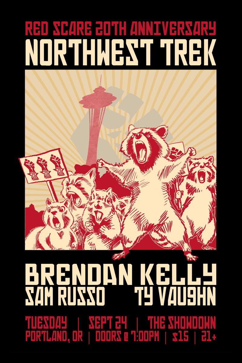 PORTLAND 
I’m playing my first solo set in years and I’m really stoked about it. AND it’s with <a href="/samrussomusic/">Sam Russo</a> and <a href="/badsandwich/">Brendan Kelly: Juggalo</a> AND it’s celebrating 20 YEARS of <a href="/RedScare/">Red Scare Industries 🇺🇦</a> so come hang! 

ticketweb.com/event/red-scar…