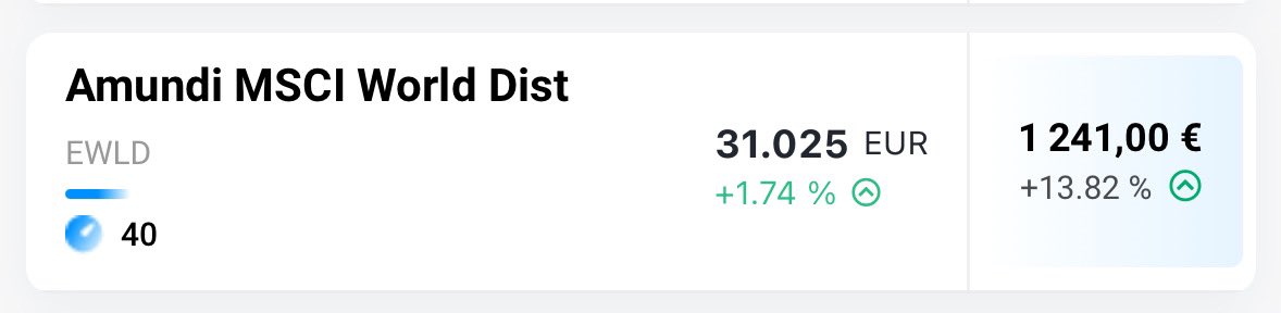 Lenninv69's tweet photo. @Divs_King Salut
J’ai ouvert PEA, j’ai fait une erreur de débutant, j’ai acheté du msci world et du s&amp;p 500, (trop similaires)
Je me demandais si la solution était de vendre un des deux pour racheter dans l’autre ou de continuer à investir sur un seul des deux, en laissant l’autre?
Merci https://t.co/w1rONeO43c