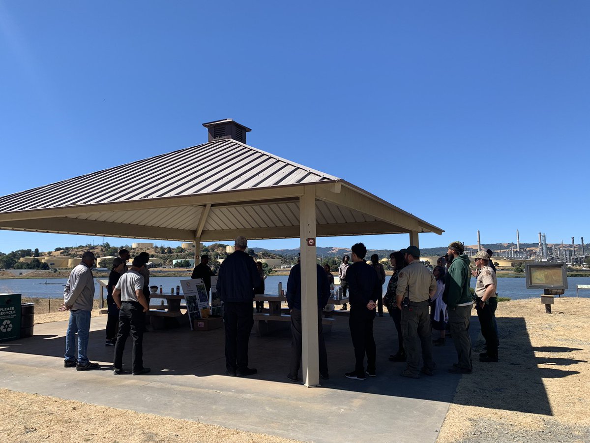 EBRPDGovAffairs's tweet photo. A great time with @Civicorps discussing #GreenJobs and #PathwaysforAll at @EBRPD's Waterbird Preserve. Thank you for your decades of community work and partnership! Thank you @RepDeSaulnier for coming and staff from @RepGaramendi @AndersenCandace and @CCCdistrict3! https://t.co/mvZ00XREqs