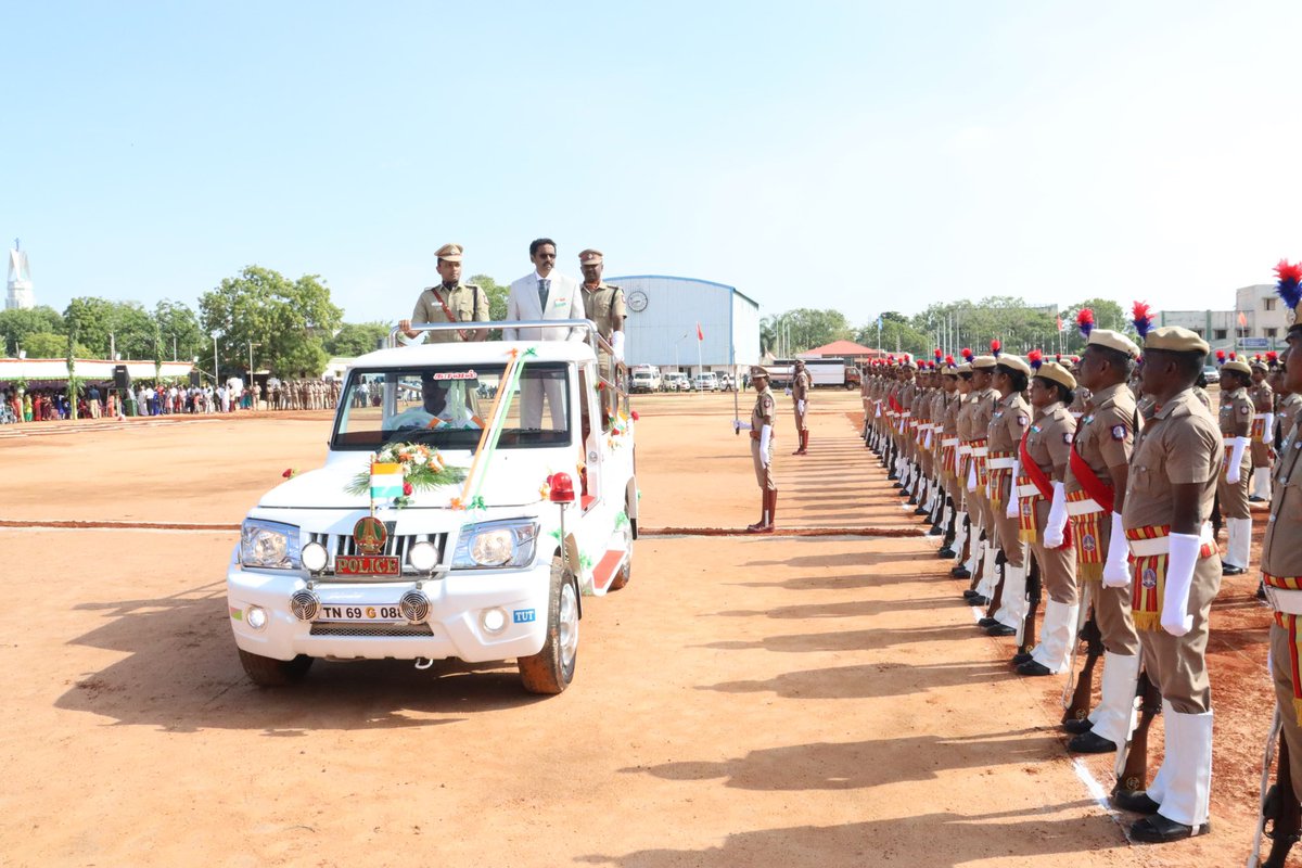 AlbertJohnIPS's tweet photo. Glimpses from 78 th Independence Day celebrations at Tuticorin. 
#HappyIndependenceDay https://t.co/fYqx3vlfhX