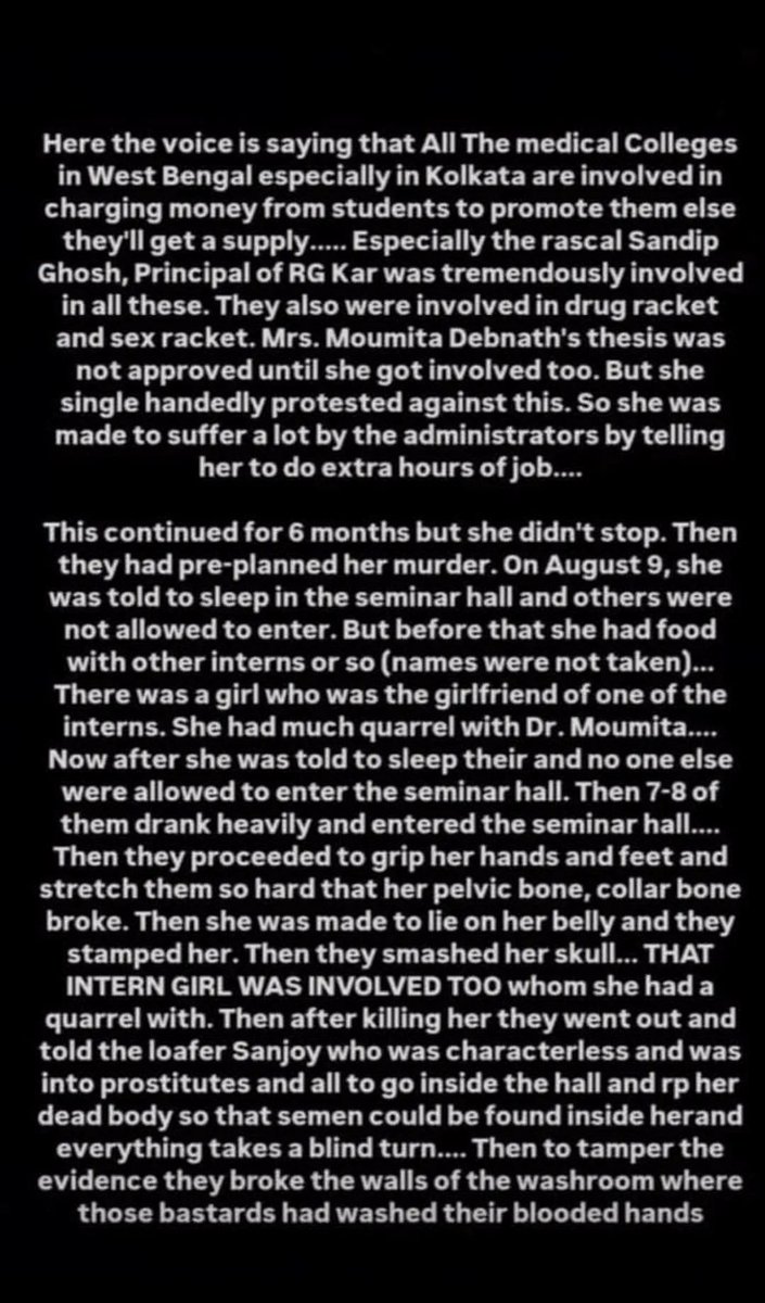 plzzmindit's tweet photo. This viral audio clip in West Bengal lays open the rot in the healthcare system &amp; RG Kar Medical College &amp; Hospital,
All this is happening under Mamata Banerjee’s watch,
#KolkataDoctor
#MamataMustResign 
#BENGAL_HORROR
#MamataMustResign
#justiceformoumitadebnath https://t.co/1J5yCqXVee