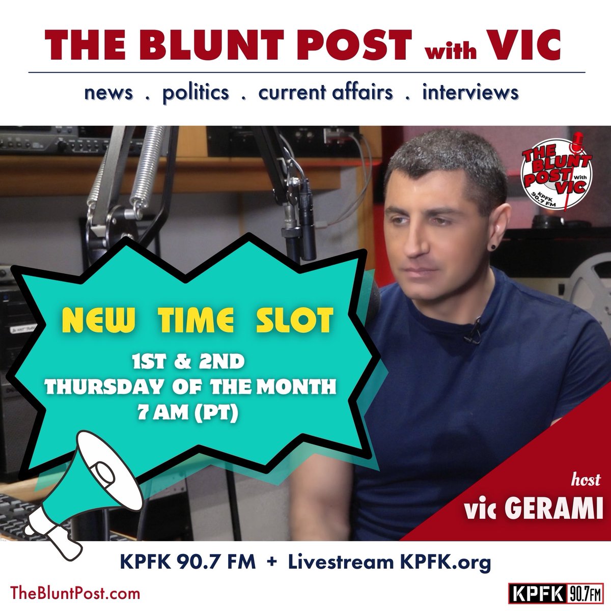 vicgerami's tweet photo. #TheBluntPostWithVic #TBPV #KPFK #RadioProgram #Politics #VicGerami #Election #GranHermanoChile #independanceday https://t.co/mr58cmekg5