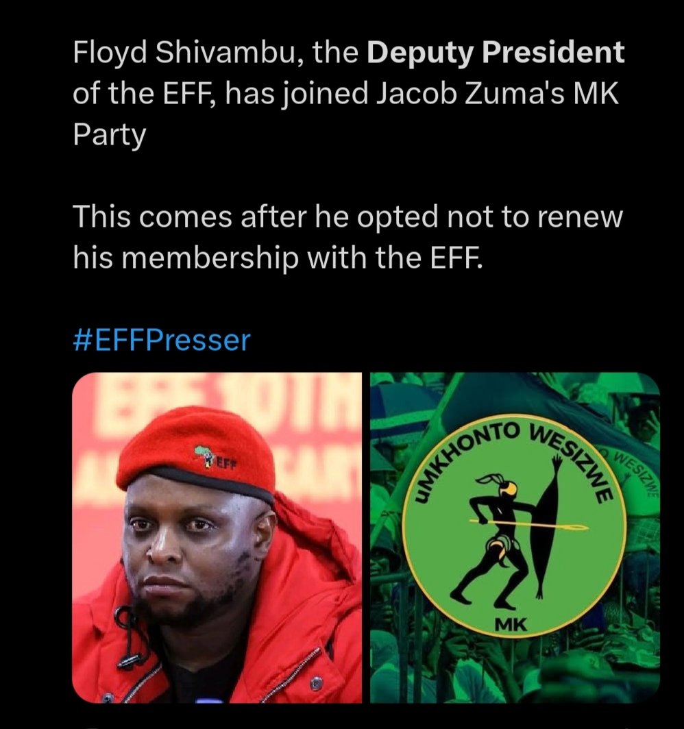 mrwelcomee's tweet photo. Political 2 pot system, MK &amp; EFF
#EFF  #MKParty https://t.co/fC5hzh060C