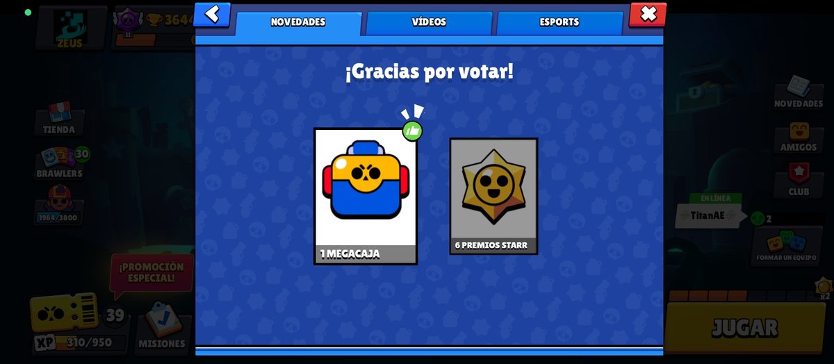 Yintes987's tweet photo. Voten por las Mega cajas y no por los Star drops #BoxVsDrops #BrawlStars https://t.co/INYg3kAx0C