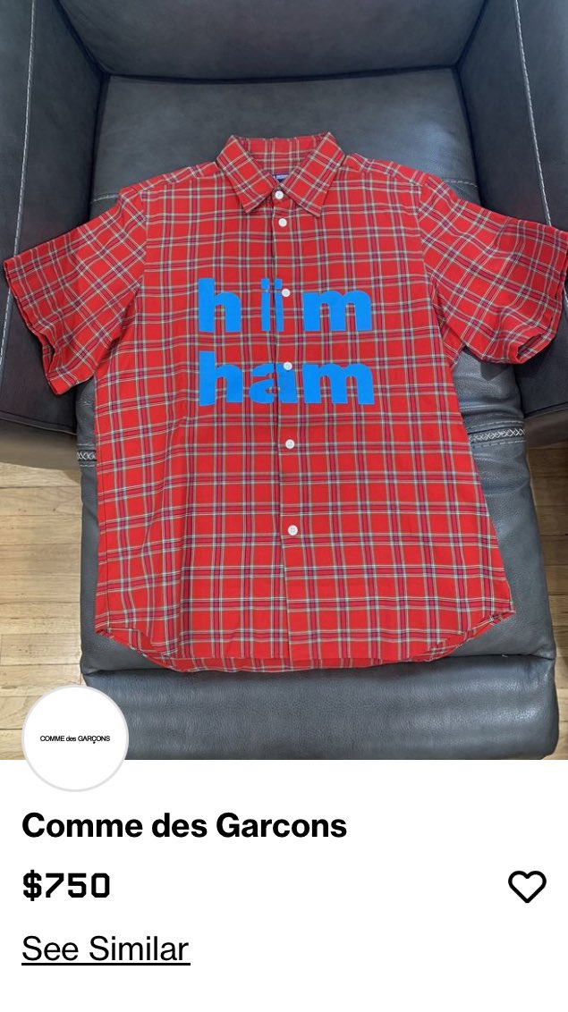gossipmilf's tweet photo. $750 him ham shirt https://t.co/sELGYl1zxH