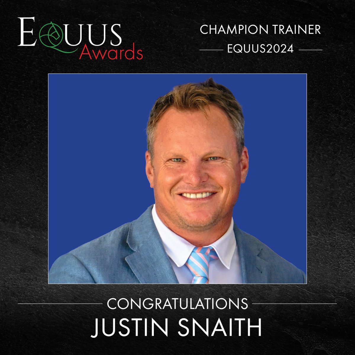 EquusRankings's tweet photo. 2024 Equus Champion Trainer

JUSTIN SNAITH

#equus2024 https://t.co/Ovm4xJ2Svb
