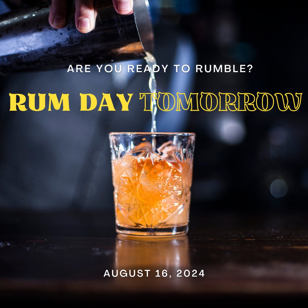Make sure to hashtag your posts tomorrow #nationalrumday #rumday