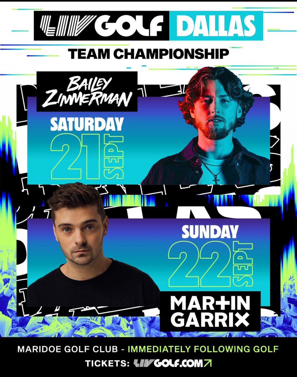 Troy_Tutt's tweet photo. Closing out the season in #dallas with a back to back concerts for the #championship. 
More fun coming. 

#livgolf #golf #music #zimmerman #garrix https://t.co/uWe4HuYppE
