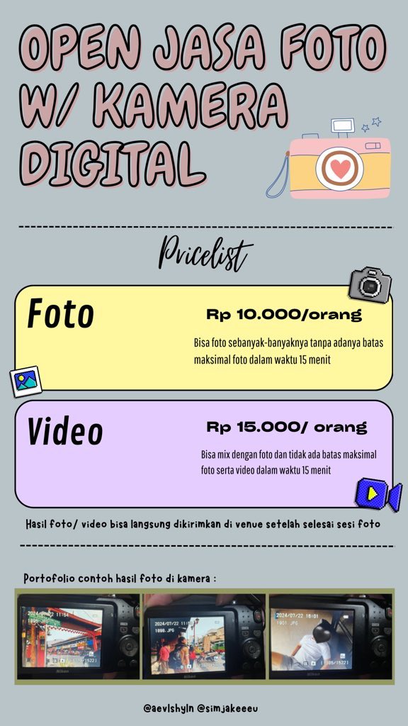 aevlshlyn's tweet photo. haii semua!! jadi aku mau open jasa foto pakai kamera digital buat konser enhypen di FATE TOUR IN JAKARTA nihh! 

➵ disclaimer : ini fotonya diluar area check in yaa!
⤷ start from 10k aja per orang~

—• avail for day 1 only yaa (17 Agustus 2024) https://t.co/yfa3x9i5Af