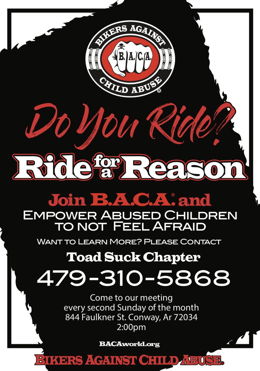 Toad Suck Chapter - Ride for a Reason  #bikersagainstchildabuse #onebaca #motorbike #bike #bikers #ride #Arkansas