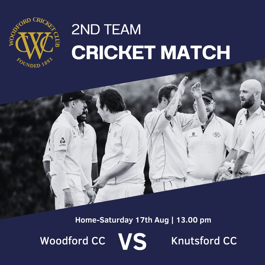 Excitement is building for this weekend! Woodford Cricket Club 2nd team is playing at home against Knutsford.   🏏📷 We need your cheers and support to make the home advantage count! 📷#WoodfordCC #HomeGame #Cricket #SupportTheTeam