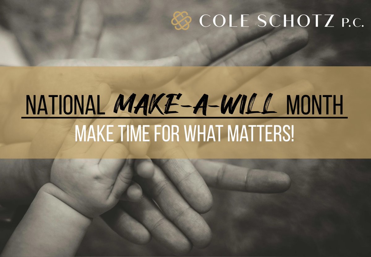 ColeSchotz's tweet image. August is National Make a Will Month—an important reminder to secure your legacy and protect your loved ones.

coleschotz.com/practices/tax-…

#MakeAWIll #EstatePlanning #LegacyProtection #ColeSchotz