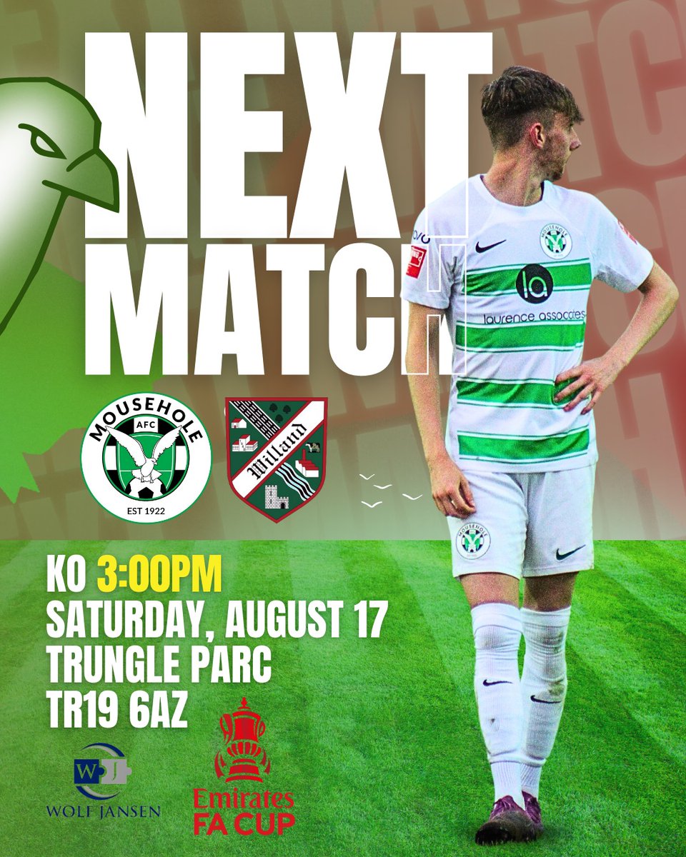 🏆 | FA CUP ACTION THIS SATURDAY 

After a flying start in the league we turn our attention to the <a href="/EmiratesFACup/">Emirates FA Cup</a> 🆚 <a href="/WillandRovers/">Willand Rovers FC</a>