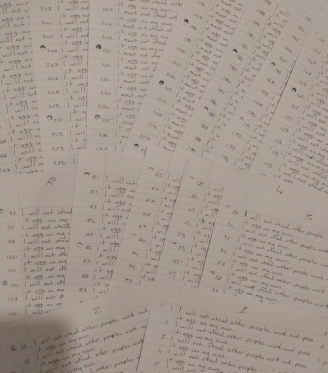 JusticePunishes's tweet photo. When your hand is so cramped and your eyes are burning you will understand why I love to mark your homework ✒️🖤🖋️
#LineWritingPunishment #LineWriting #PunishmentLines #SchoolFetish #NaughtySchoolboy https://t.co/btqCuop889