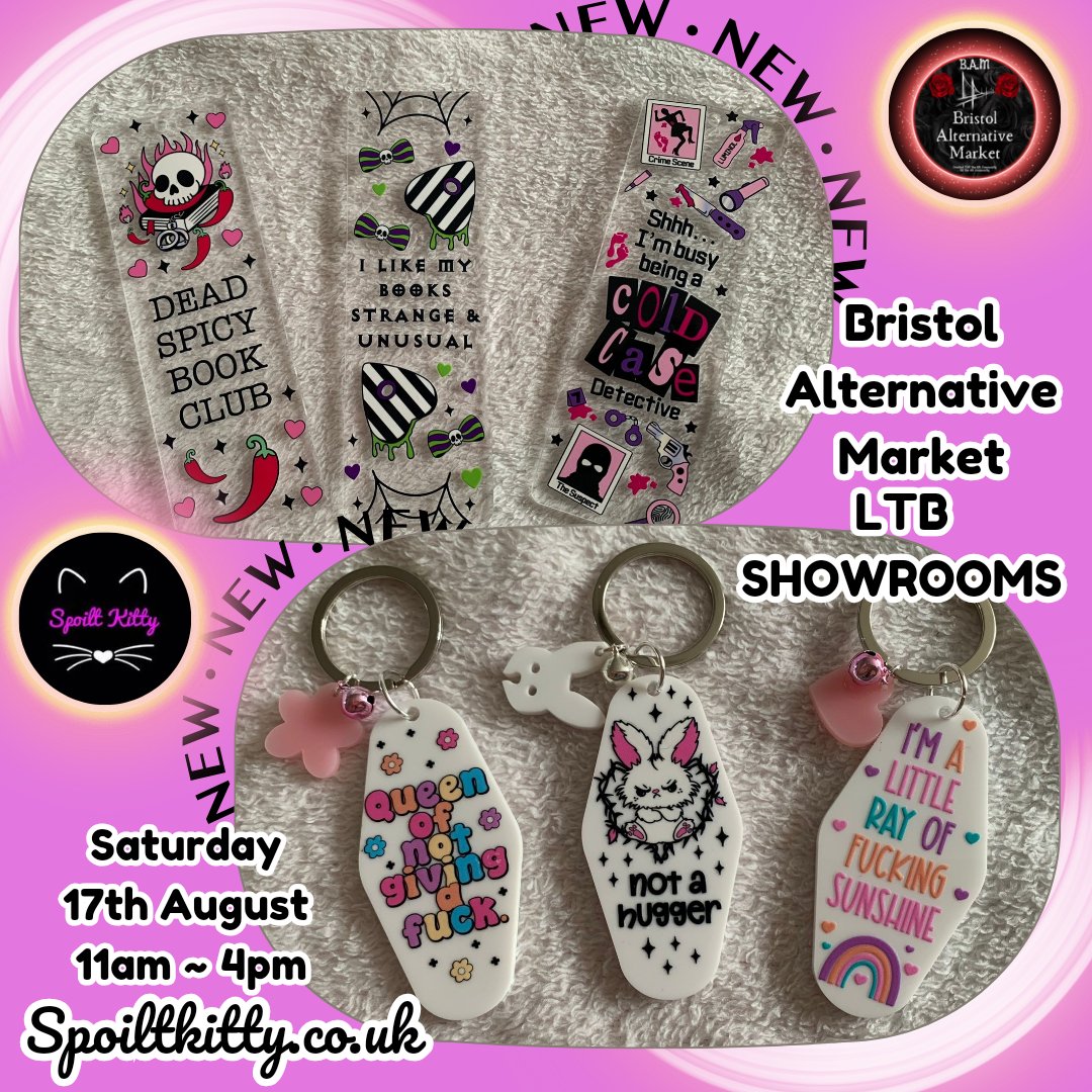 Spoilt_Kitty_'s tweet photo. π£NEWNESSπ£
Coming to Bristol Alternative Market Coventry Edition this Saturday π₯³
Bookmarks & Keyrings... must have them all π
#spoiltkitty #BristolAlternative #inappropriateaccessories #accessories #jewellery https://t.co/ZnxggJVccf