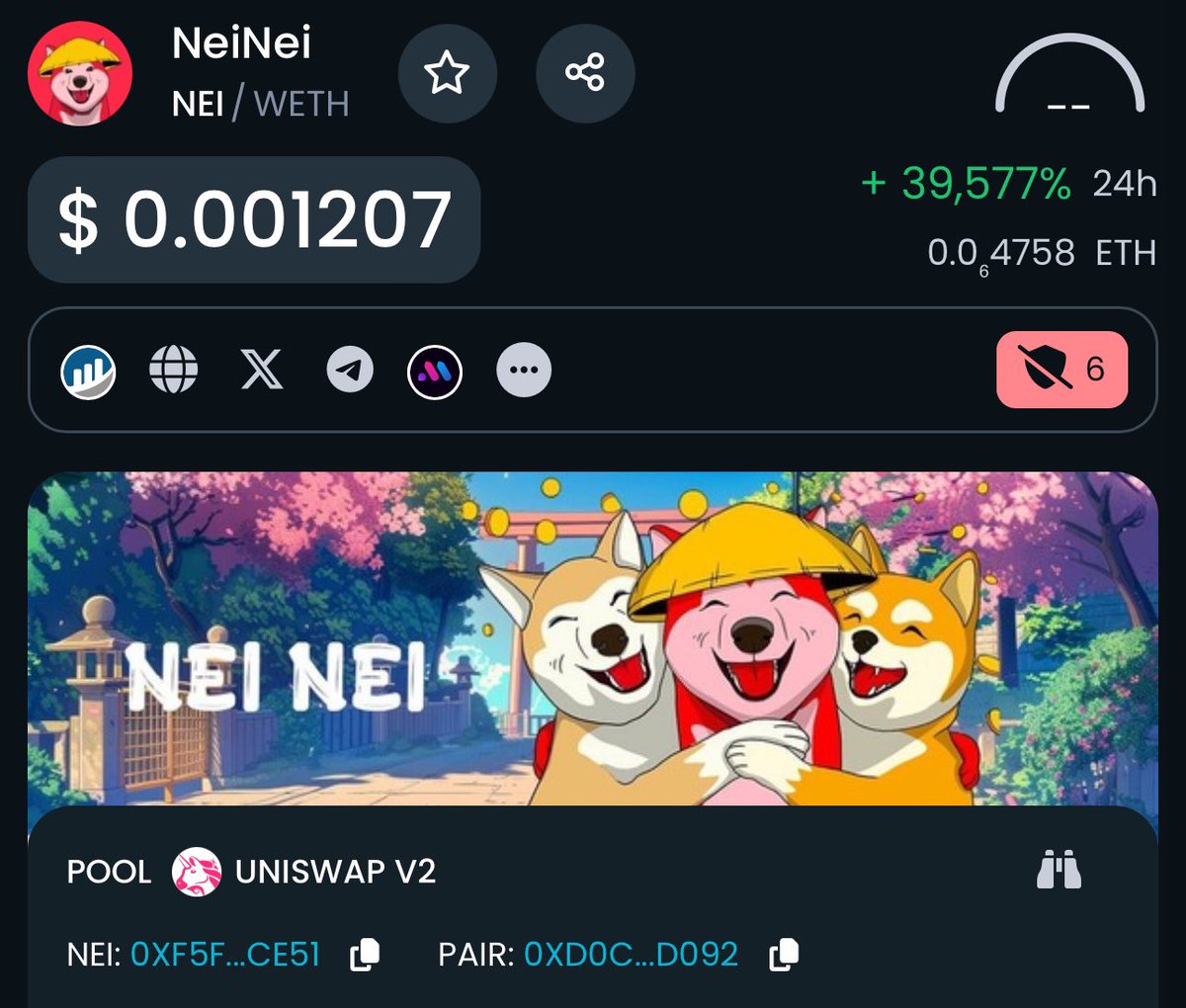 Nei_coin's tweet photo. Dextools updated 

https://t.co/aAEGWftwNw https://t.co/nMKsZvthLL