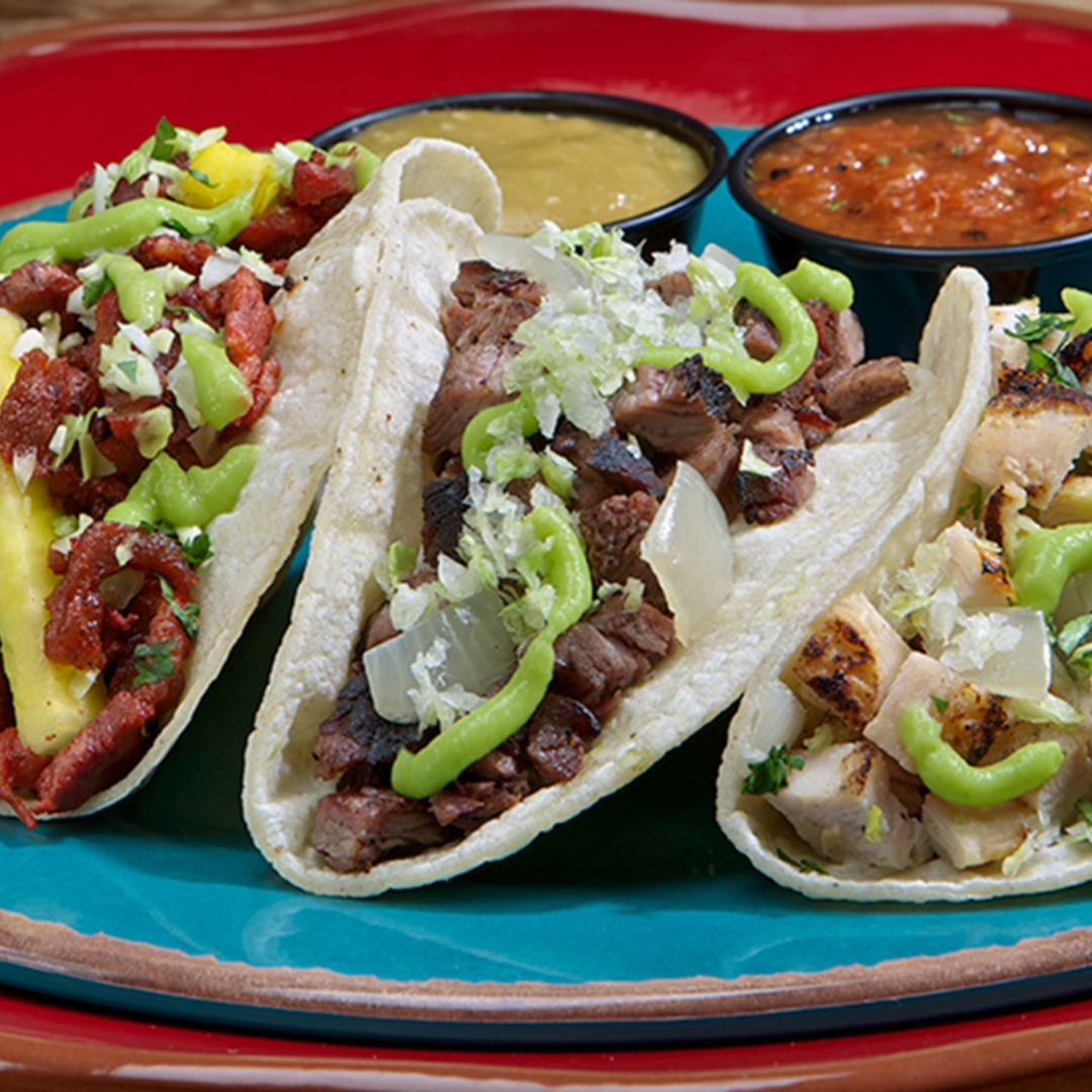 When you can't pick one, pick all three!  😍

Get a taste of our different protein options with a Taco Combo! 🌮🌮