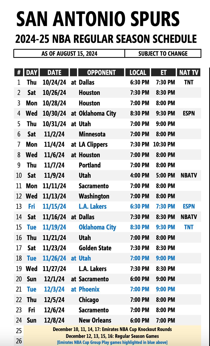 rj-marquez-on-x-just-in-spurs-season-schedule-has-been-released-open-at-dal-10-24-first-home-game-vs-hou-10-26-christmas-game-at-knicks-paris-games