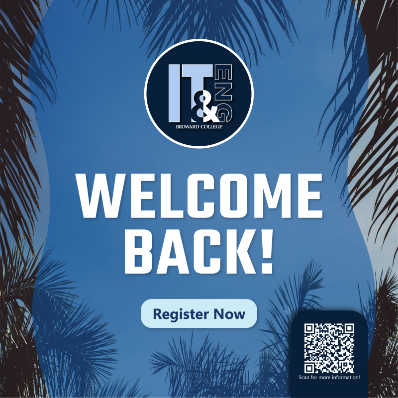 BCTechAdvantage's tweet photo. Fall classes are starting tomorrow. Welcome all Broward College IT & Engineering students ๐๐ป
.
.
.
.
.
#bcproud #browardcollege #intechadvantage #fallsemester #stem #informationtechnology #computersciencestudent #computersciencemajor #IT https://t.co/u2yOnx0bit