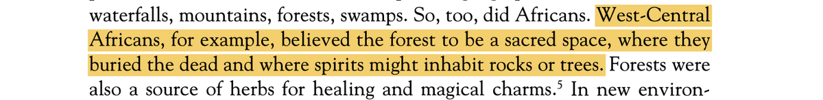 futurasound's tweet photo. From "Witchcraft in Early North America" by Alison Games "West-Central Africans [once] believed the forest to be a sacred space, where they buried the dead and where spirits might inhabit rocks or trees" https://t.co/0GYxRvbM1u