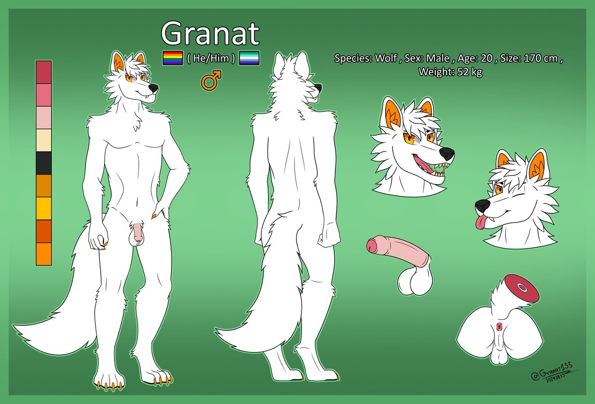 granat155's tweet photo. I drew a reference sheet of my fursona in the NSFW version. I'm excited about it.😁
#furryartist #furryfandom #furryarts #furryartwork #nsfw #furrycommunity https://t.co/yTNz3JogE0