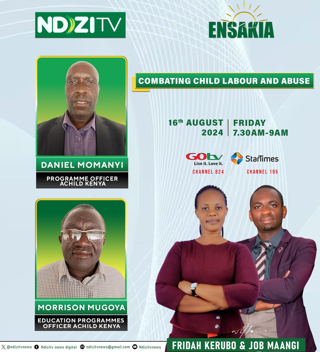 Join us as we discuss about child rights and combating child abuse in the community <a href="/RTI_INTL_DEV/">RTI International Development</a> <a href="/UNICEFKenya/">UNICEF Kenya</a> <a href="/childlinekenya/">Childline Kenya</a> <a href="/AfricanChildFrm/">African Child Policy Forum (ACPF)</a>