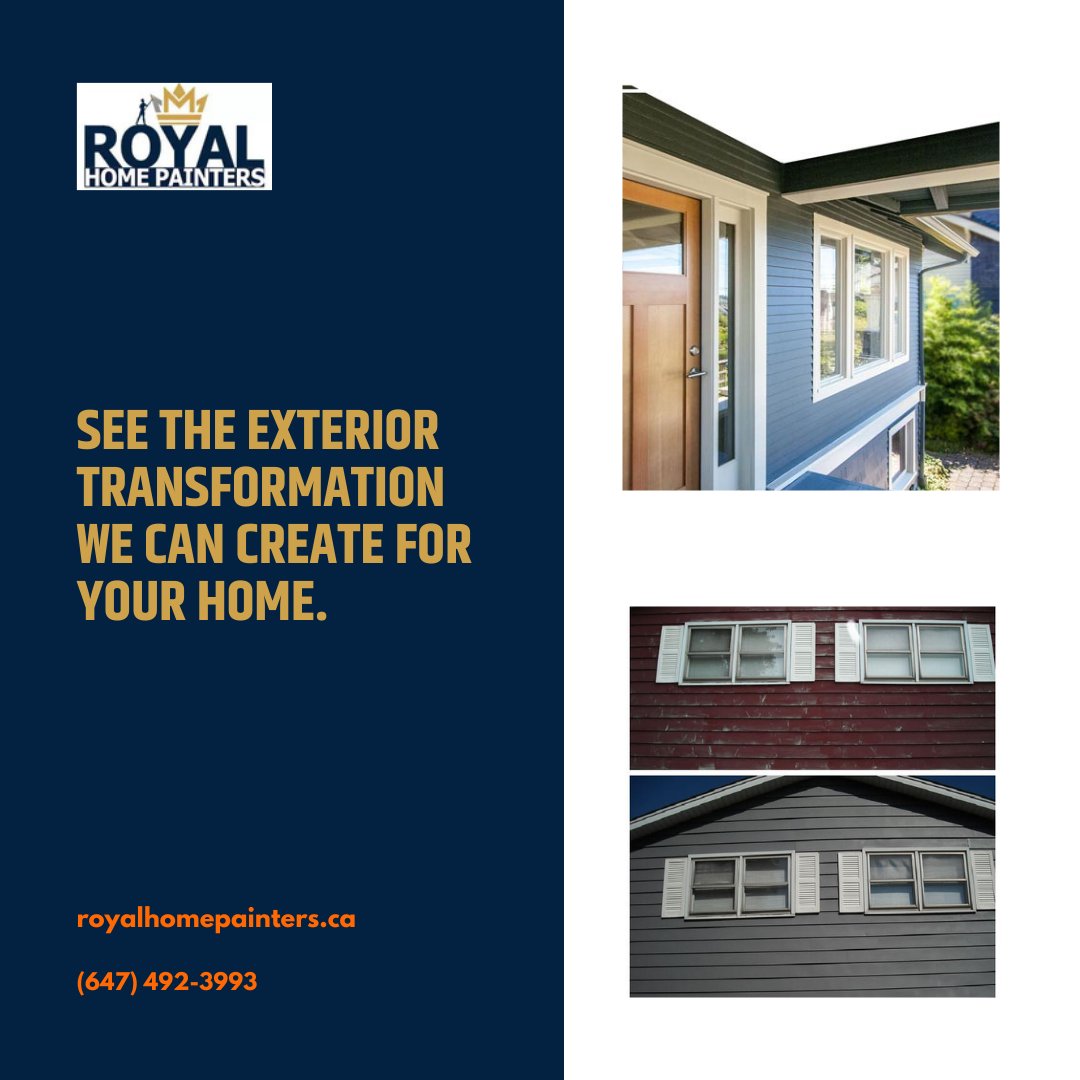 PaintersRoyal's tweet photo. See the exterior transformation we can create for your home. #RoyalHomePainters https://t.co/Py7vYZbOTb
