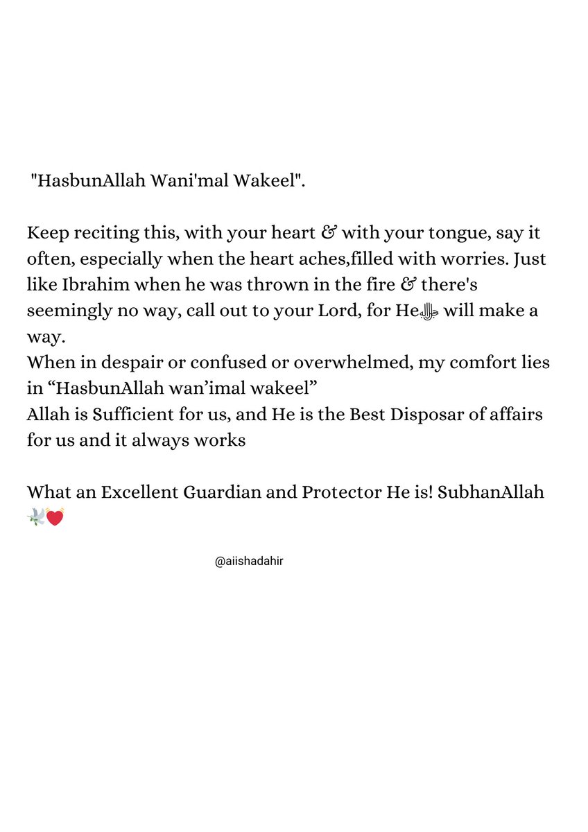 aiishadahir's tweet photo. Allah will make a way🥹🕊️ https://t.co/fLHwEnWOEL