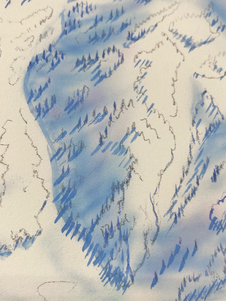 RadSmithSki's tweet photo. When beginning a map, I start with an airbrush for the larger shadows and gradients. Then it's some initial brushwork to add tree shadows. I try to get all of the shadows at least roughed in before I start the massive project of painting trees.

#Skiing
#Snowboarding
#TrailMap https://t.co/AN5AFHKAYC